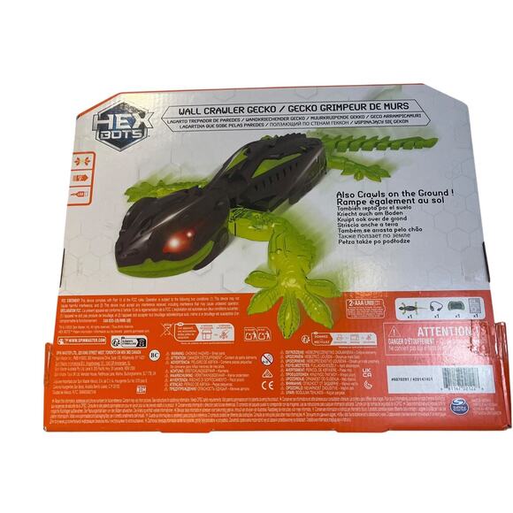 Remote Control Gecko HEX BOTS Wallcrawler And Floor Mover Gecko Remote Ages 4+ - Picture 4 of 4